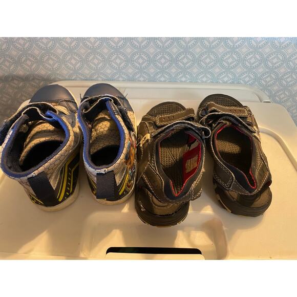 Paw Patrol high top sneakers & Cherokee brown sandals boy toddler size 10 - Picture 5 of 7